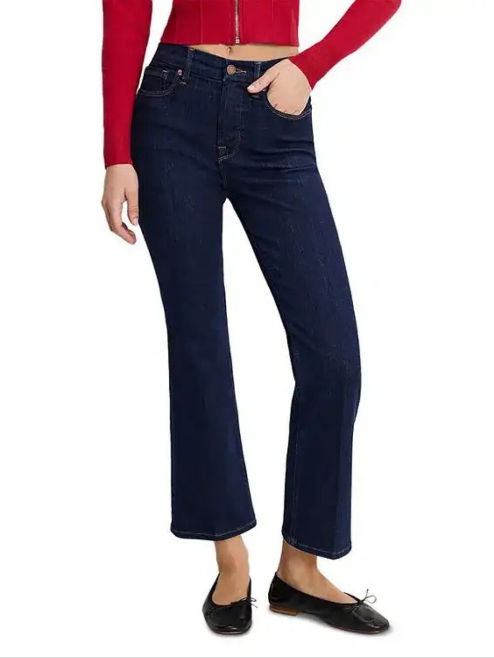 Good American Good Legs Crop Mini Boot Jeans In Indigo1153